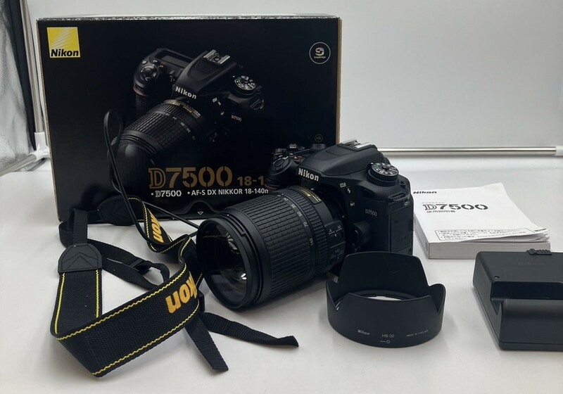o1616R Nikon D7500 デジタル一眼レフカメラ ボディ AF-S DX NIKKOR 18-140mm F3.5-5.6G ED VR 通電確認済み
