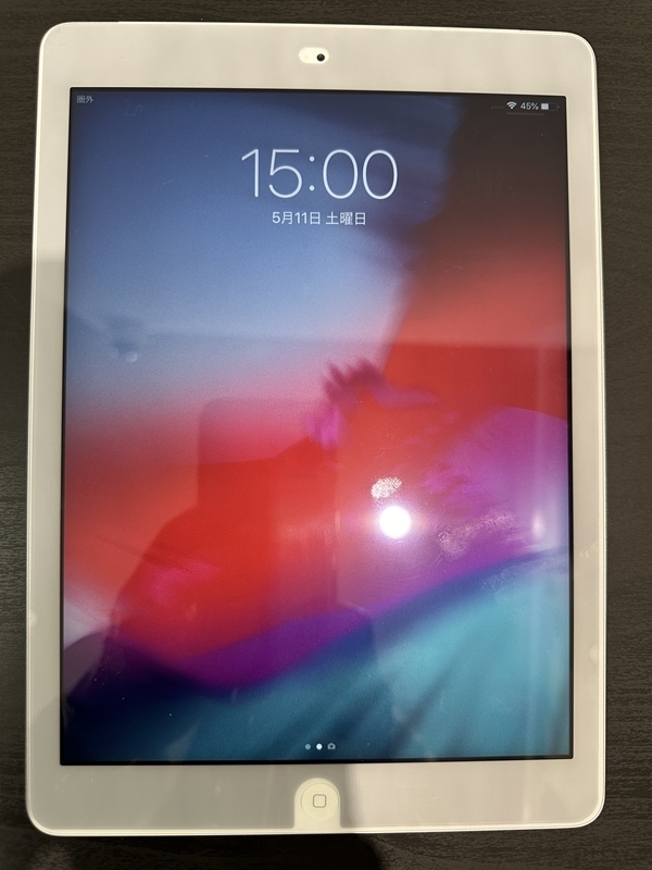 n104W 【１円スタート！】Apple iPad Air SoftBank MD794J/A Wi-Fi+Cellular 16GB シルバー 付属品なし 動作未確認