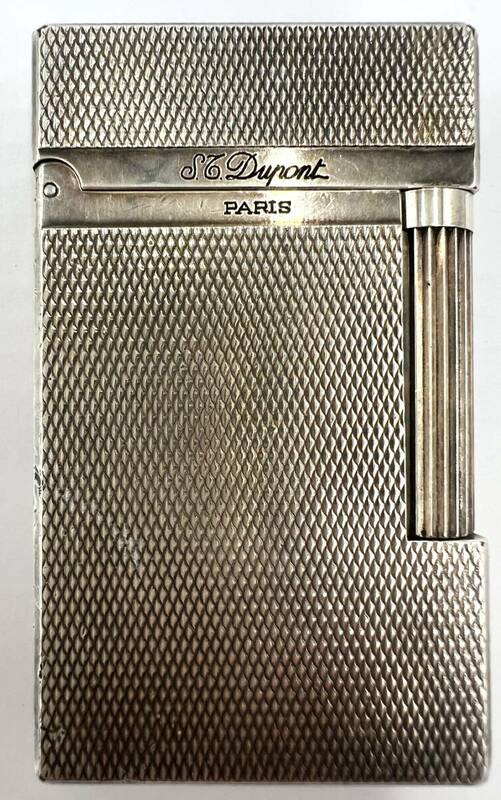 ｇ1219ＳＫ　S.T.Dupont デュポン ライン2 高級ライター 喫煙具 銀 シルバー色 着火未確認