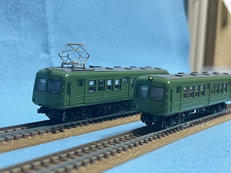 マイクロエース　A0098 岳南鉄道 5000系 懐かしの名車 青ガエル 2両セット 中古　美品　動作確認済み 東急