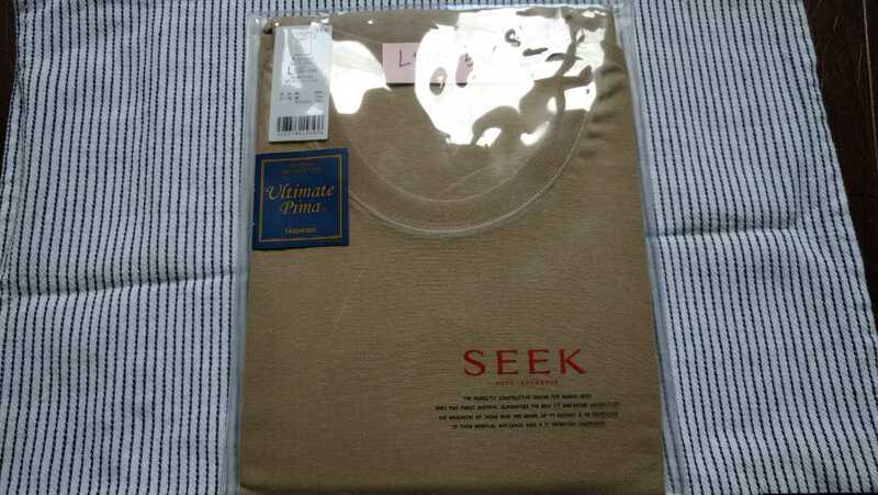 新品 グンゼ SEEK 大人の上質素材 百貨店取り扱い Lサイズ ピマコットン Tシャツ 536 ベージュ 