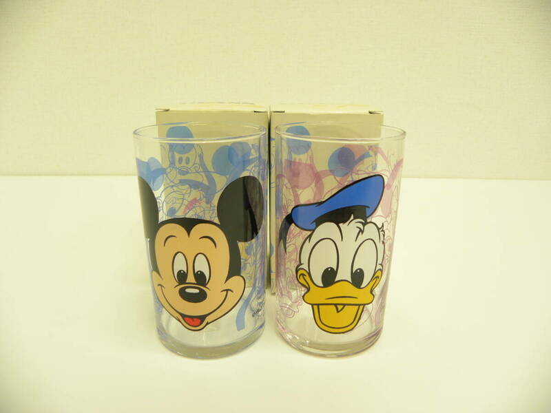 ディズニー祭 ディズニー ミッキー ドナルド グラス おまとめ 未使用保管品 ミッキーマウス ドナルドダック スマイルグラス Disney GLASS