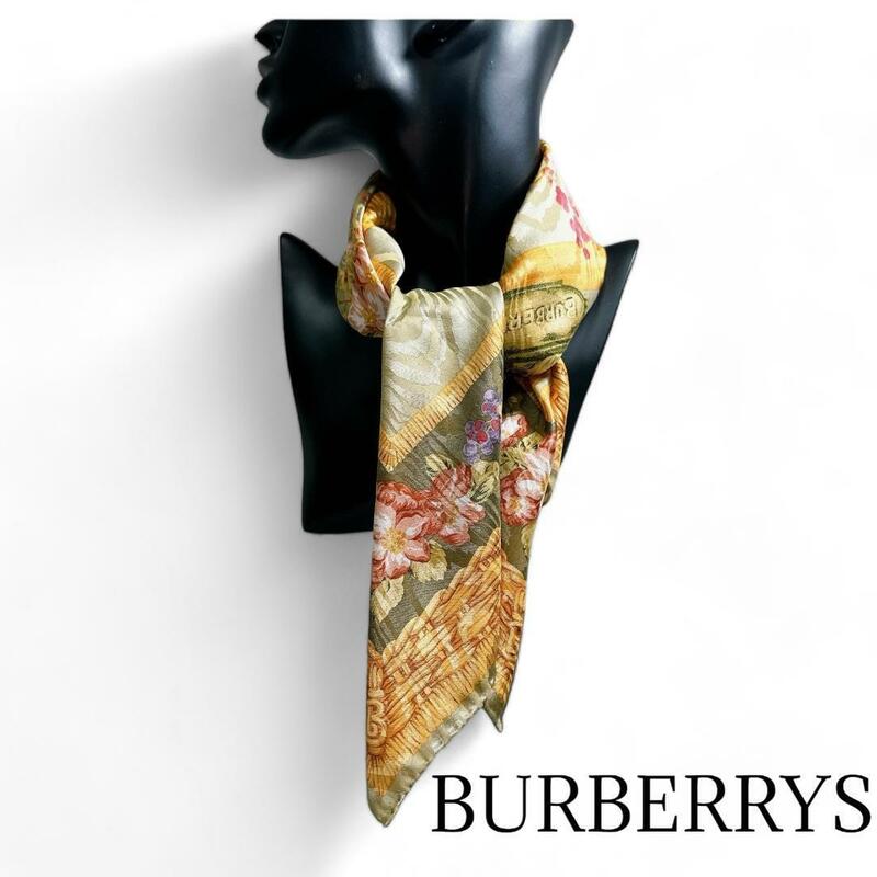 Burberrys 1999年以前 ヴィンテージスカーフ ハンカチ 花柄