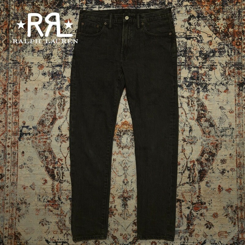 【激渋】 RRL Black Wash Slim Narrow Jeans 【31×30】 ブラック ウォッシュ スリムナロー ジーンズ Levi's606 デニム 漆黒 Ralph Lauren