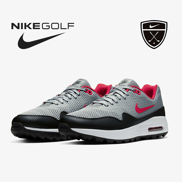 26cm ナイキ エアマックス １ G ゴルフシューズ　 パーティクルグレー NIKE AIR MAX 1 GOLF PARTICLE GREY/UNIVERSITY RED/WHITE