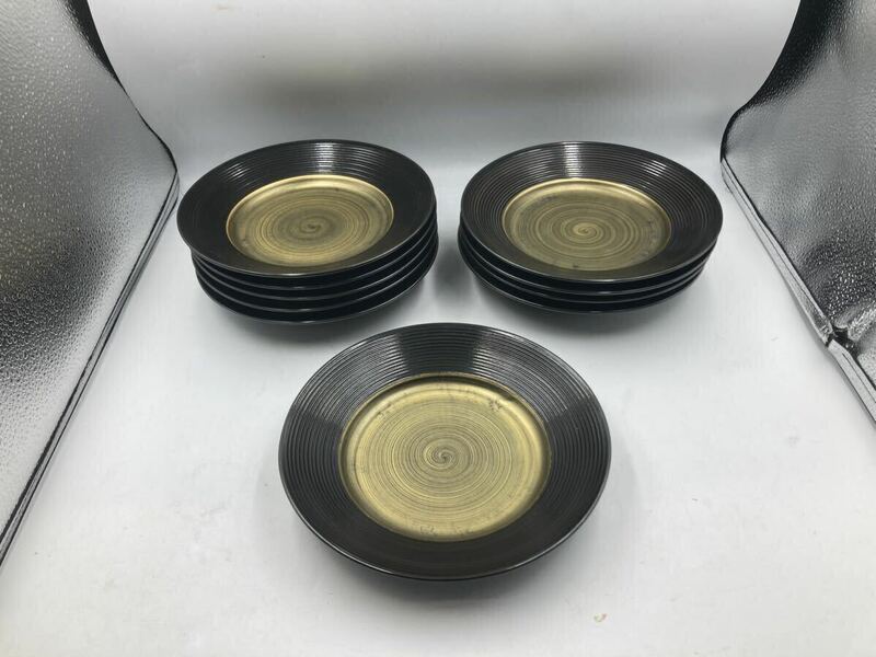 京焼　日月皿　9枚　9客　和食器　日本料理　懐石料理　刺身皿　焼物皿　陶磁器　今回限り