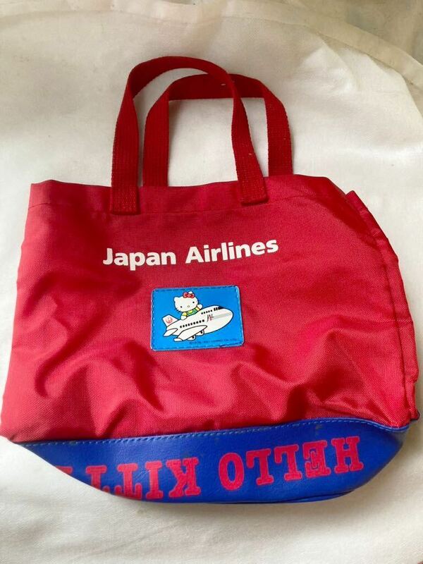 ★★　JAL 【JAPAN AIR LAINES】 HELLO KITTY オリジナルミニトートバッグ　★★