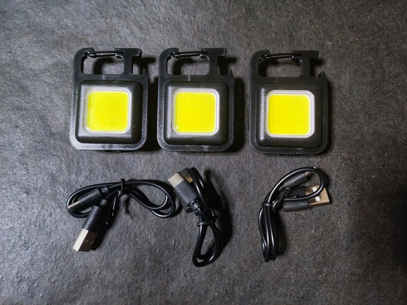 LEDライト COB 充電式　3個