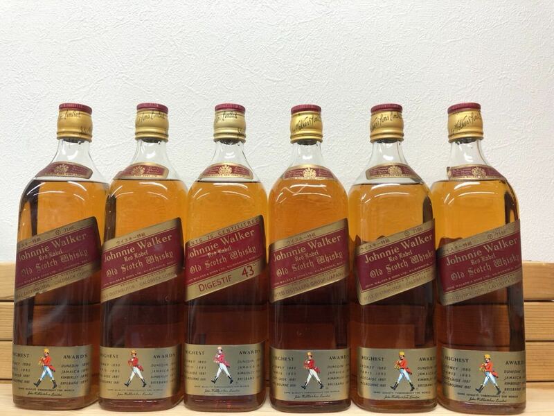 Johnnie Walker ジョニー ウォーカー レッドラベル 6本セット ジョニ赤 スコッチ ウイスキー Scotch Whisky 750ml 43% 古酒 未開栓