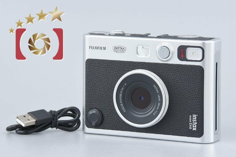 【中古】FUJIFILM 富士フイルム instax Mini Evo ブラック インスタントカメラ
