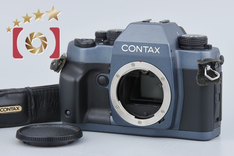 【中古】CONTAX コンタックス RX 2000年記念モデル ナイトスカイブルー x ブラックラバー