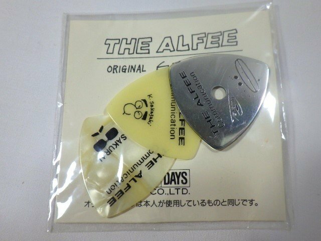 ■132：THE ALFEE　オリジナル　ピック　自画像　アルフィー　ツアー　グッズ■