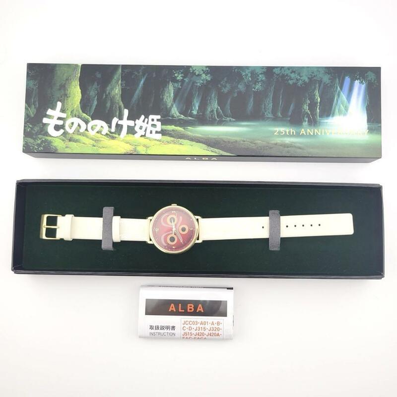 未使用 極美品 SEIKO ALBA セイコー アルバ ジブリ もののけ姫 サンのお面 25周年記念 限定400本 ACCK725 VJ21-KHR0 クォーツ 腕時計