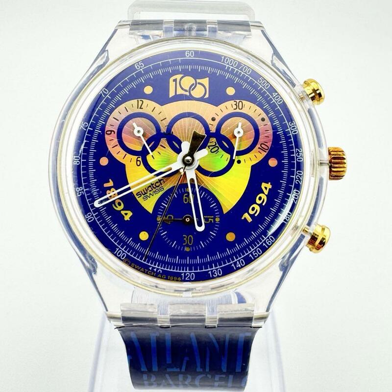 美品 1994年SWATCH CHRONO スウォッチ クロノ オリンピック100周年記念限定モデル AG1994 腕時計 クォーツ クロノグラフ