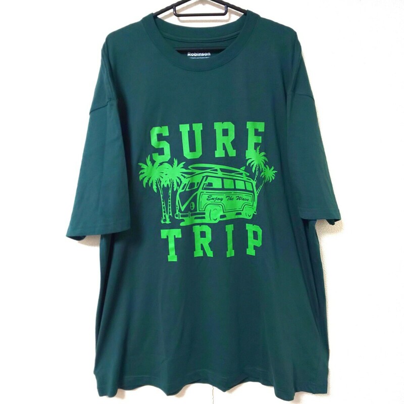 新品 5L Robinson 半袖 Tシャツ 緑 4XL 大きいサイズ トップス グリーン 半袖Tシャツ ビッグサイズ