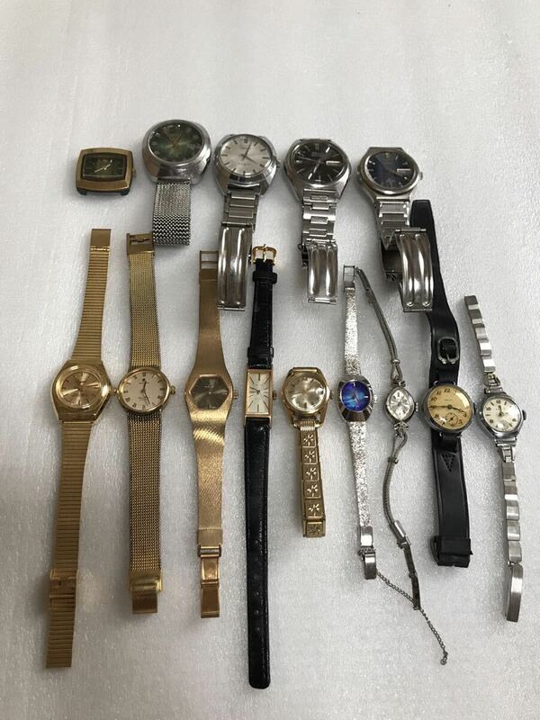 SEIKO、CITIZEN、TOMONY、WALTHAM、TITUS、RADO等腕時計14点まとめて 自動巻き時計、手巻き時計動作未確認　中古ジャンク品