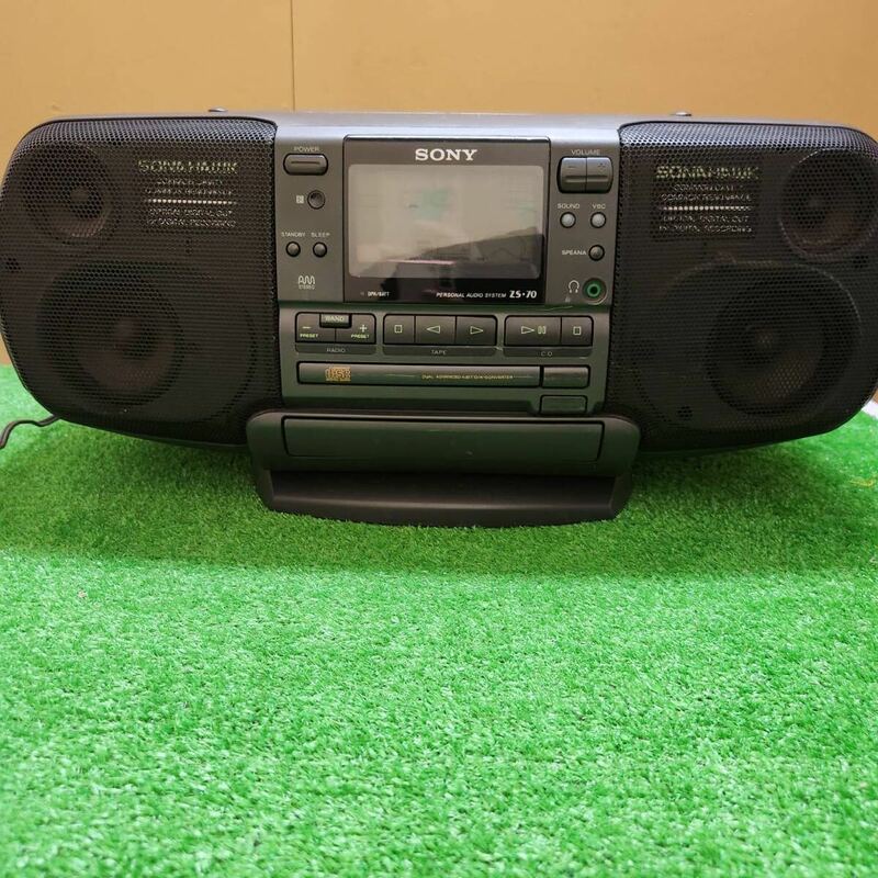 SONY ZS-70 ラジカセ PERSONAL AUDIO SYSTEM CD FM/AM 電源コード付 動作確認済