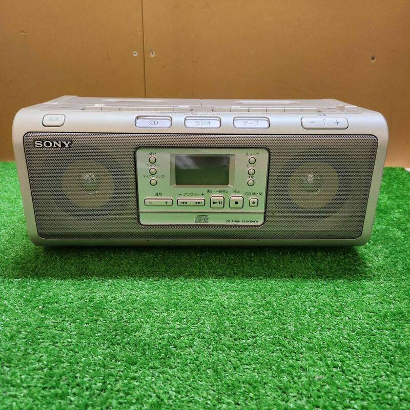 SONY CFD-W77 通電確認済CDラジカセ ラジオ ダブルカセットデッキ オーディオ機器 
