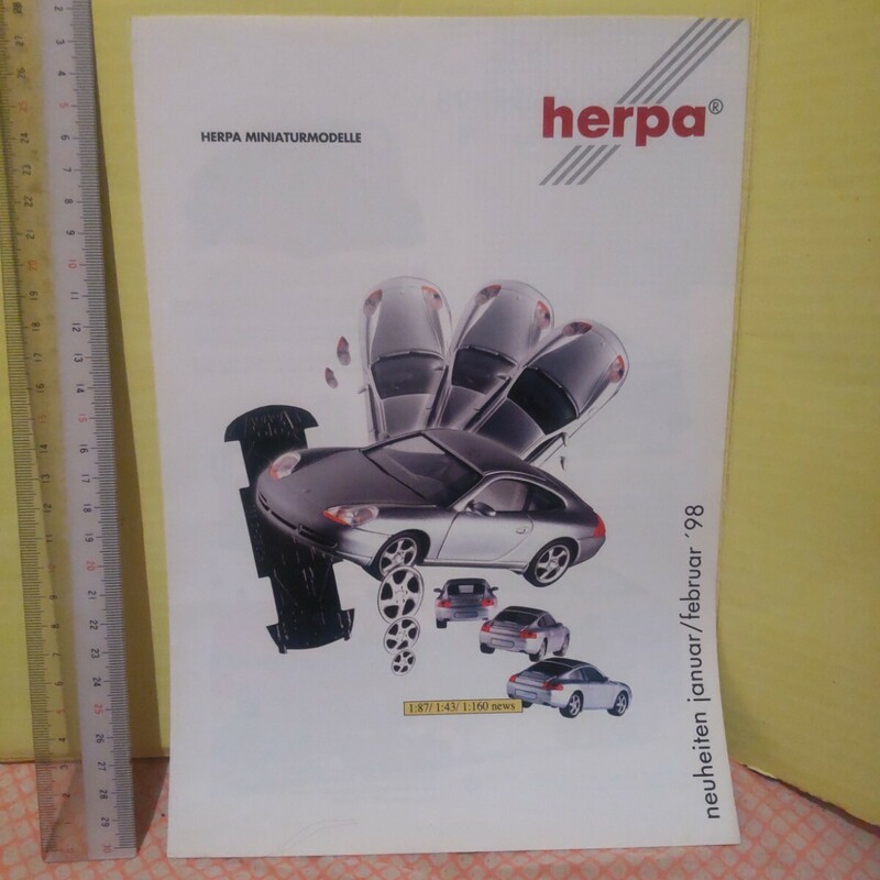 1998年 herpa　ミニカー　カタログ　チラシ　同梱不可