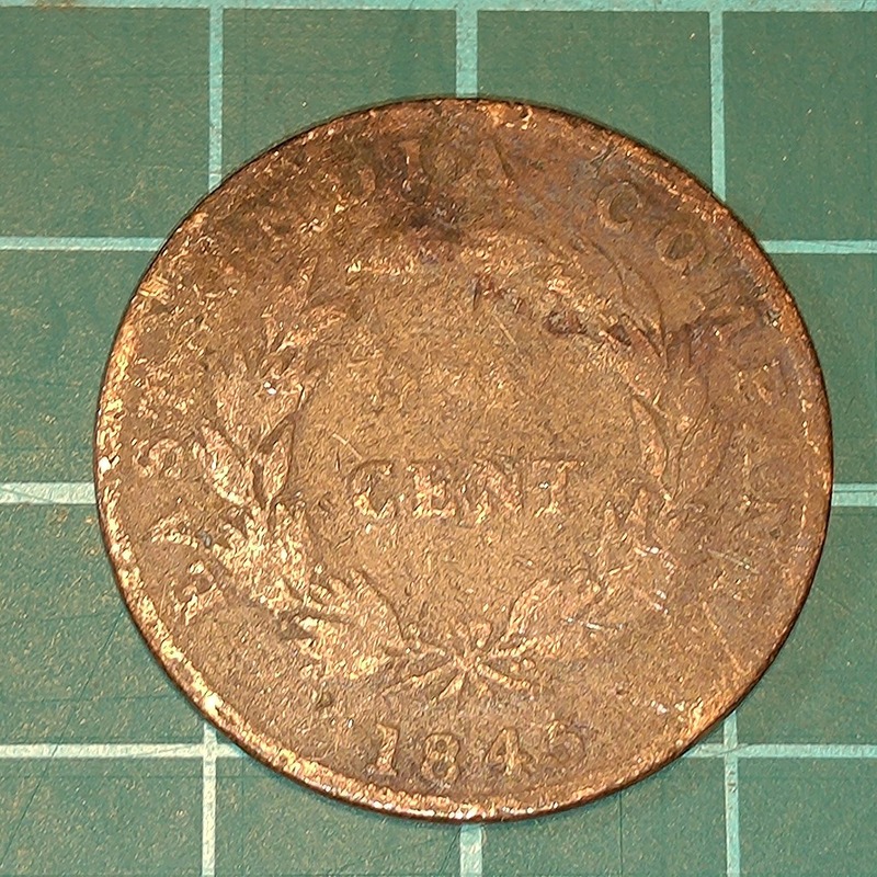 【1円スタート】イギリス領インド　東インド会社　1セント　硬貨　ヴィクトリア女王　1845年　