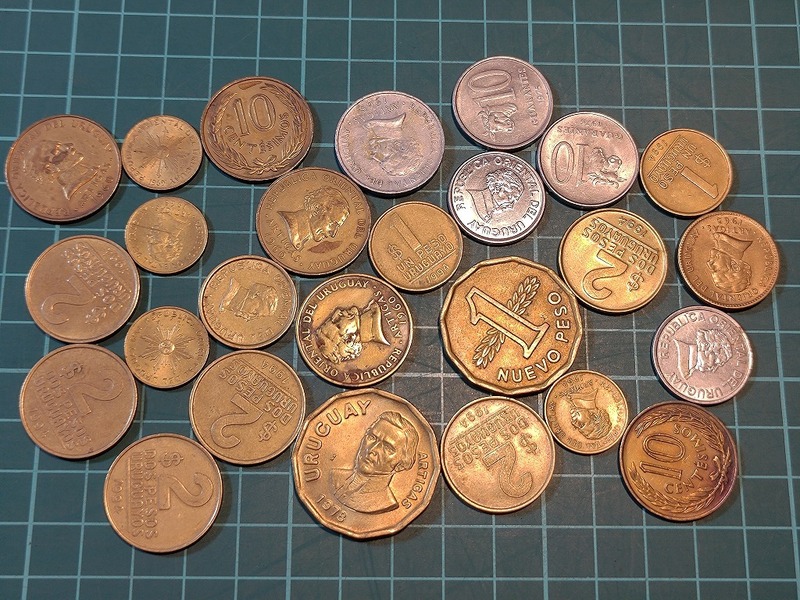 【1円スタート】ウルグアイ東方共和国　ウルグアイペソ硬貨　おまとめ