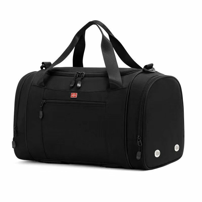 大容量～SwissGear 新品 ボストンバッグ 書類かばん ショルダーバッグ メンズ バッグ 多機能 鞄 防水性 斜めがけ 軽量 ブラック