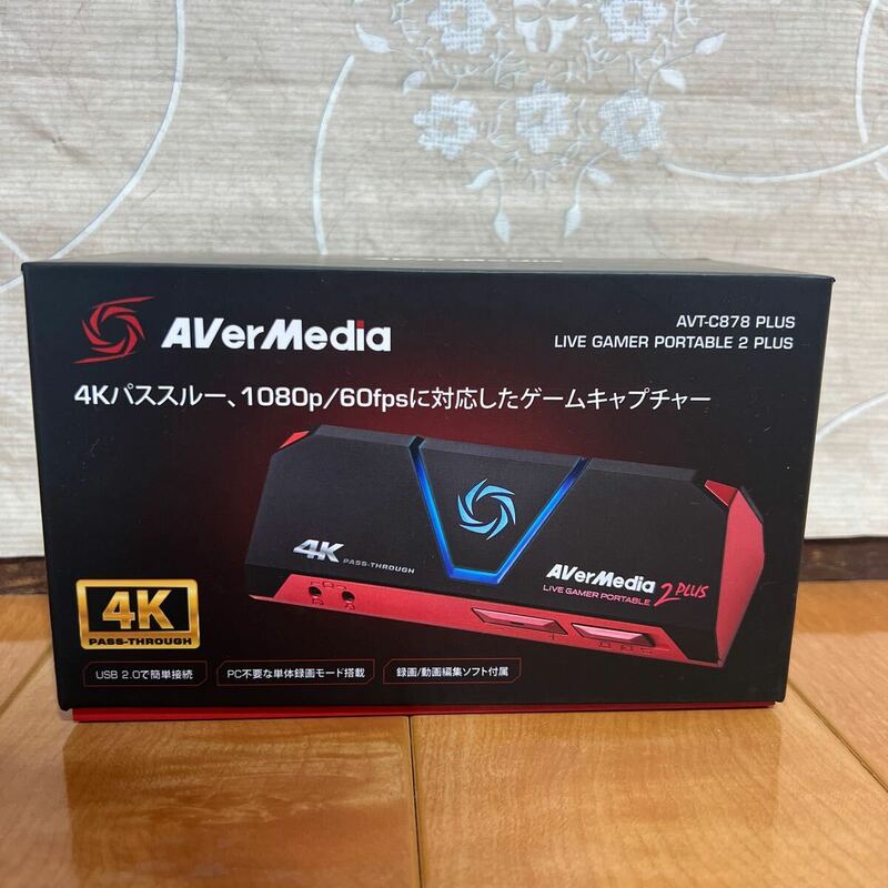AVerMedia HDMI USB Live Gamer Portable 2 PLUS AVT-C878 PLUS [4Kパススルー対応 ゲームの録画・ライブ配信用キャプチャーデバイス] 中古