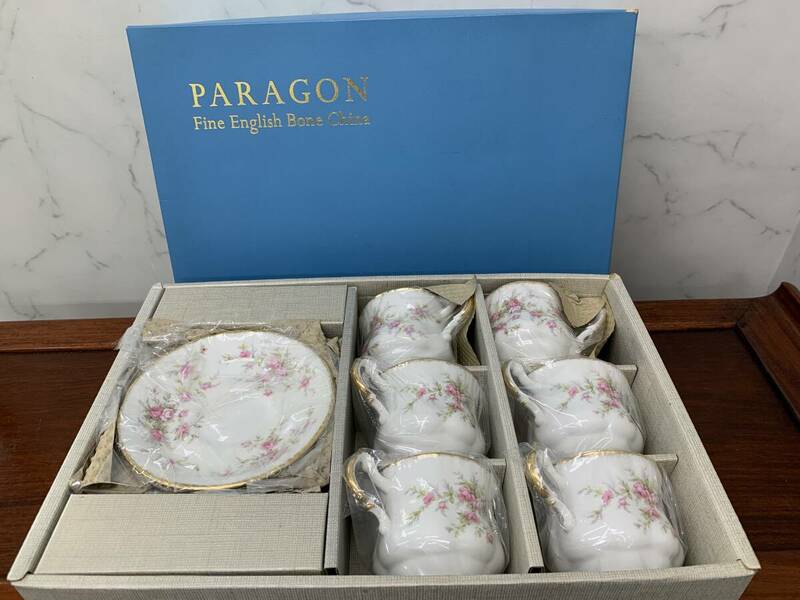 PARAGON　パラゴン　Victoriana　Rose　ヴィクトリアナローズ　カップ＆ソーサー　6客　経年保管品