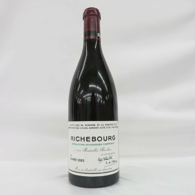 【未開栓】DRC ドメーヌ・ド・ラ・ロマネコンティ リシュブール 2003 赤 ワイン 750ml 13% 11579534 0519
