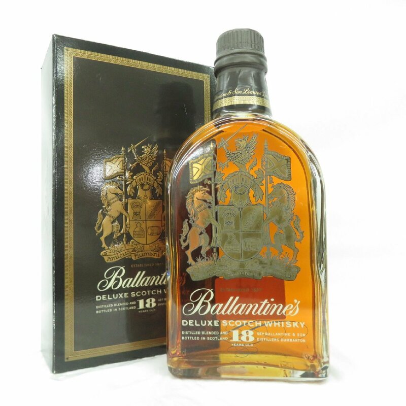【未開栓】Ballantine's バランタイン 18年 デラックス クリアボトル ウイスキー 750ml 43% 箱付 11585014 0525