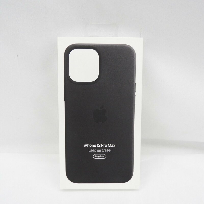 【開封済/未使用品】Apple アップル MagSafe対応 iPhone 12 Pro Max レザーケース MHKM3FE/A ブラック 11580325 0525