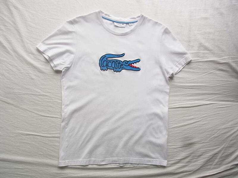 LACOSTE 　ラコステ　デカラコ　Tシャツ　サイズ 3 ホワイトベース