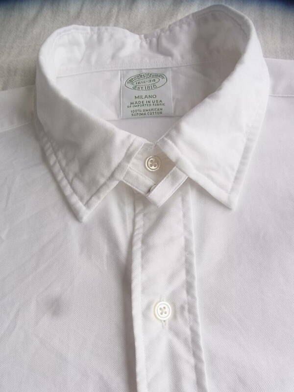 BROOKS BROTHERS ブルックスブラザーズ USA製　スーピマコットンオックス素材　タブカラーシャツ　サイズ 16 1/2 - 34 ホワイト