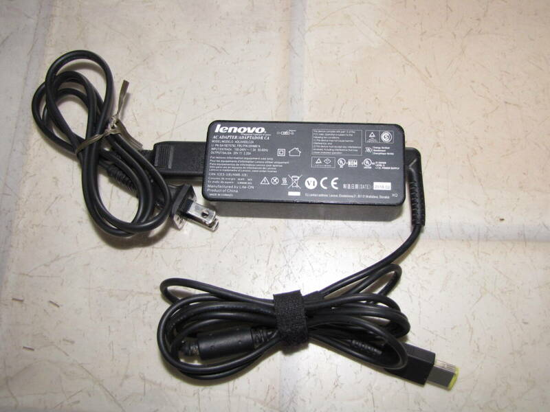 lenovo AC ADAPTER MODEL ADLX45DLC2A 20V 2.25A 角型端子