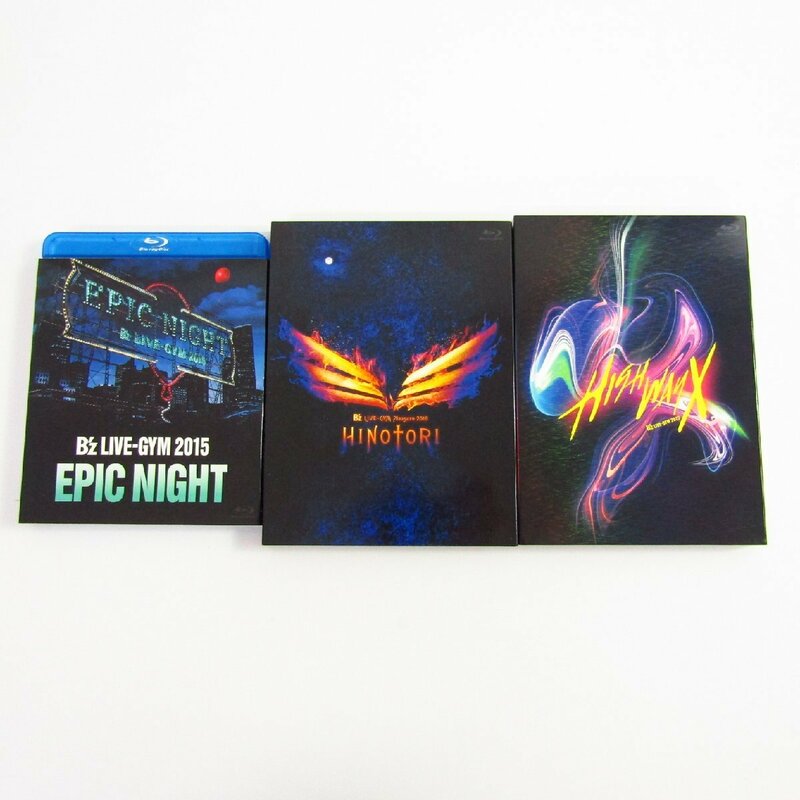 B'z LIVE-GYM 2015 -EPIC NIGHT / 2018 -HINOTORI- / 2022 -Highway X- Blu-ray まとめ 3本セット 〓A1214
