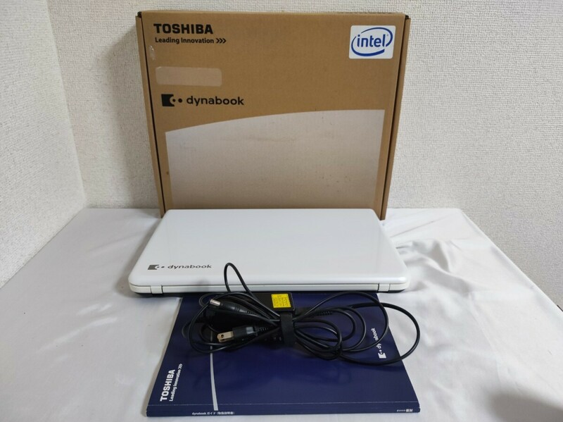 100【動作確認済み】東芝 TOSHIBA dynabook T453/33JW 15.6インチ 750GB Windows8 64bit 4GB　Celeron 充電コード付き 初期化済 現状品