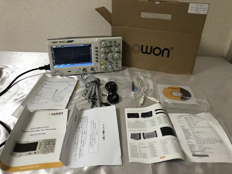 80 美品 デジタルオシロスコープ OWON SDS1022 50/60Hz 15W 使用回数3回程度の美品 備品多数 箱付き 動作確認済み