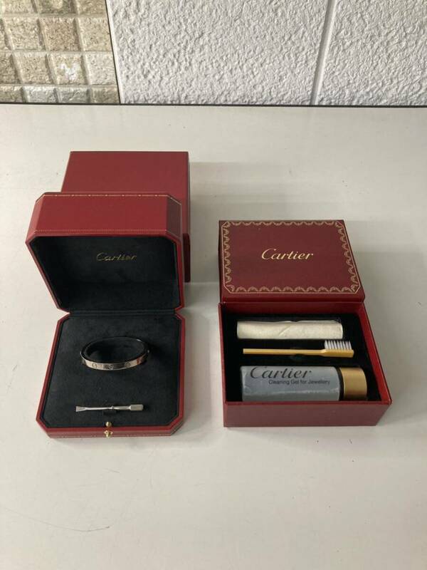 ★ CARTIER カルティエ ラブブレス ブレスレット 16 750 HN 3902 ★170 a お手入れセット ジュエリークリーナー付き18KWG ホワイトゴールド