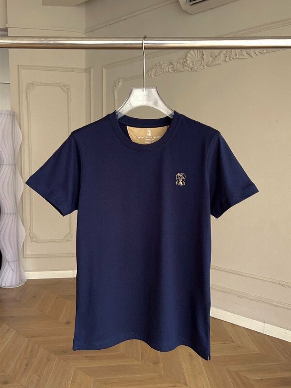 ブルネロクチネリ　BRUNELLO CUCINELLI メンズ　Tシャツ　半袖　背中文字　SLIMFIT　S-XL　サイズ選択可能　 xx5467