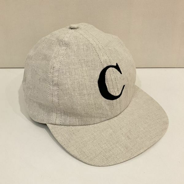 新品/レアな英国製/Baseball Cap/麻100%/キナリ/60/Hollingworth Country outfitters/ユニセックスベースボールキャップ/涼しい帽子