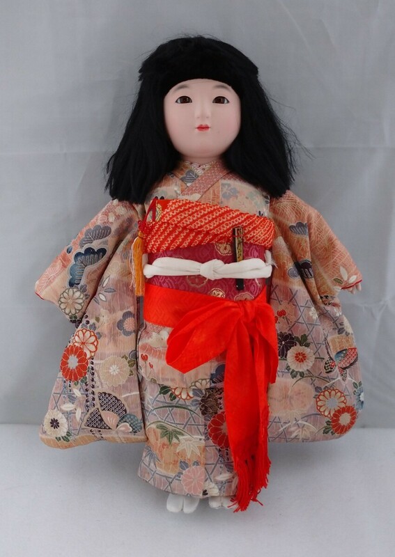 日本人形 女の子 着物 人形 レトロ 昭和レトロ アンティーク ビンテージ 玩具 ぷらえ