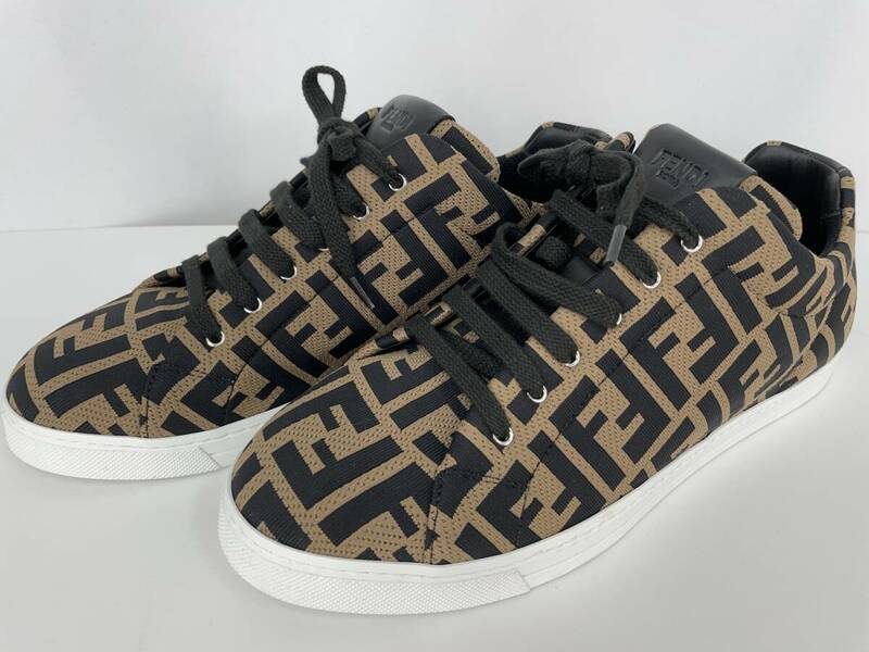 ◆極美品◆FENDI TECHNICAL FABRIC LOW TOP 7 テクニカルファブリック ズッカ柄 正規品 27