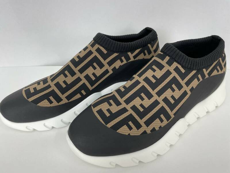 ◆美品◆FENDI TECHNICAL FABRIC LOW TOP 7 スリッポン テクニカルファブリック ズッカ柄 正規品 28