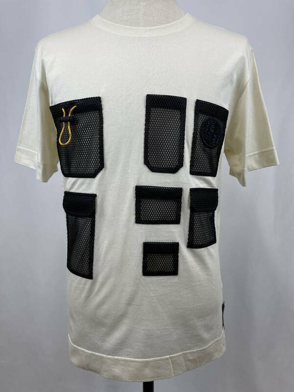 ◆美品◆FENDI(フェンディ) Multi Mesh Pocket Tシャツ S ベージュ 正規品 44