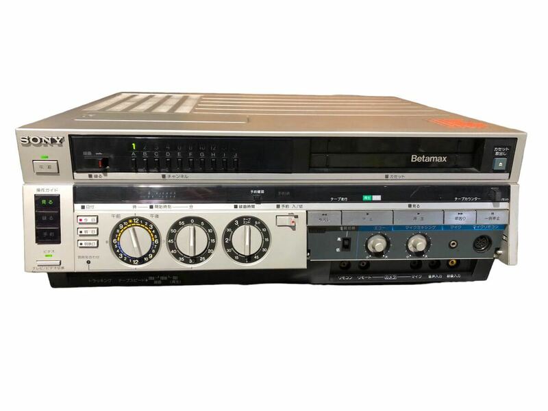 SONY ソニー Betamax SL-J25 VIDEO CASSETTE RECORDER ベータビデオデッキ カセットレコーダー 100V 日本製 通電確認 家電製品 映像機器 