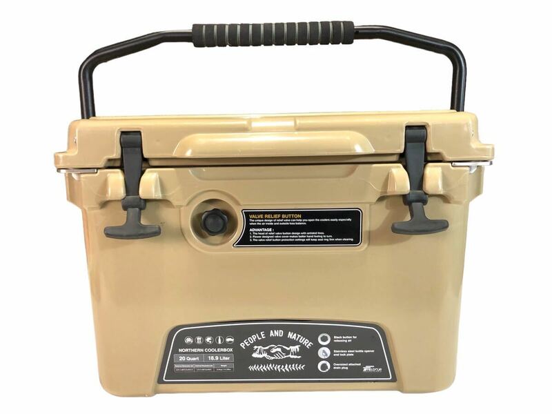 FIELDOOR クーラーボックス NORTHERN COOLER BOX ノーザン 20Quart 18.9Liter アウトドア キャンプ ベージュ 釣り 保冷ボックス 保冷器具