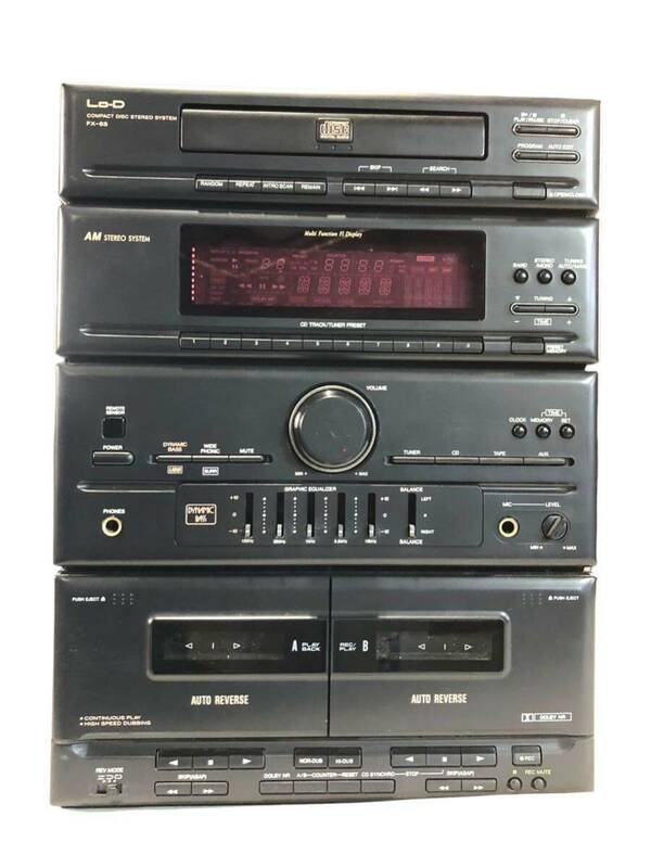 Lo-D FX-6S COMPACT DISC STEREO SYSTEM CDステレオシステム カセット プレイヤー システムコンポ 動作未確認 音響機器 オーディオ 現状品