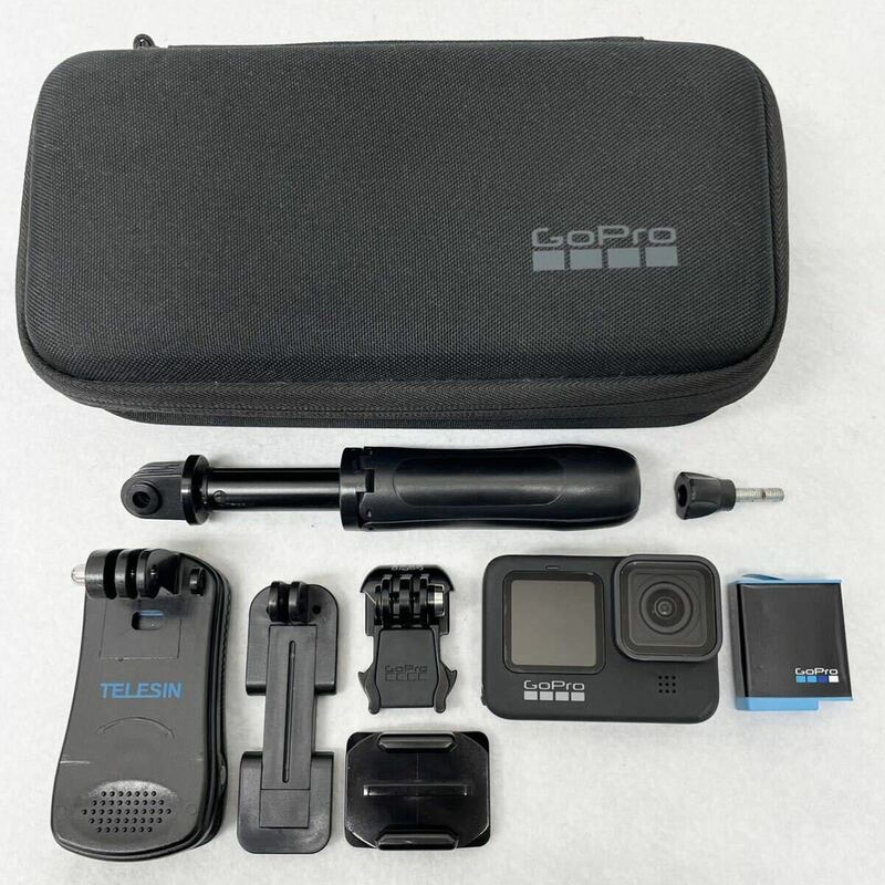 GoPro CHDHX-901-FW HERO9 BLACK アクションカメラ ブラック ゴープロ 小型 カメラ 動作確認済み バッテリー/アクセサリー/ケース付き