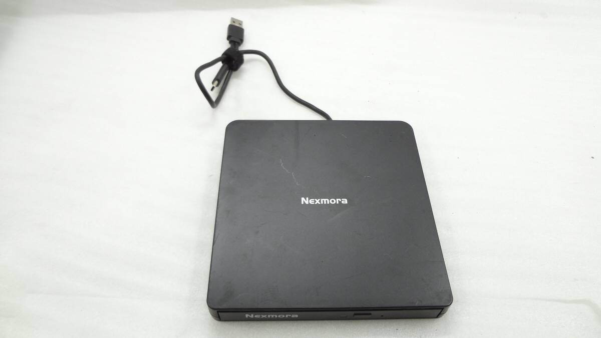 USB3.0&Type-C接続 スリムドライブ 外付けDVDドライブ NEXmora 中古動作品(A34)