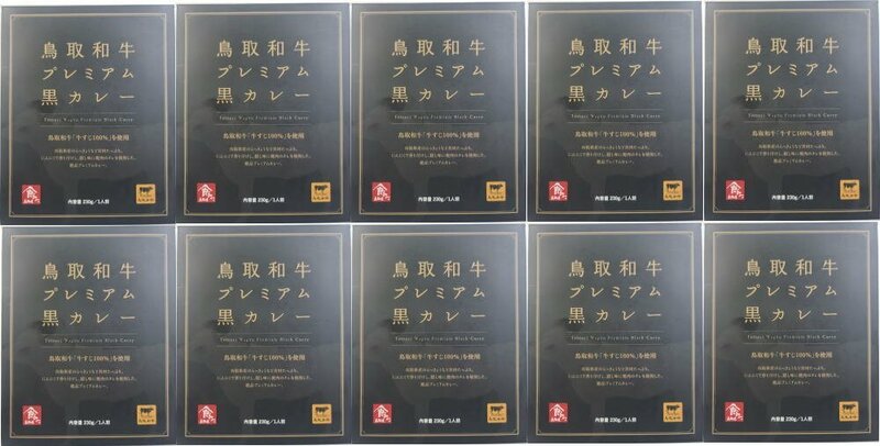 鳥取和牛プレミアム黒カレー10箱セット　送料無料